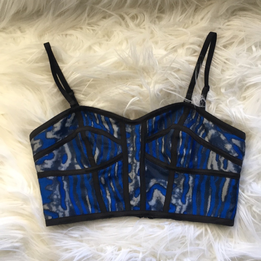 bebe cropped bustier